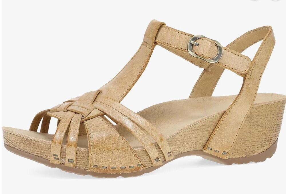 Dansko Tia Fisherman Wedge Sandal for Women US 9